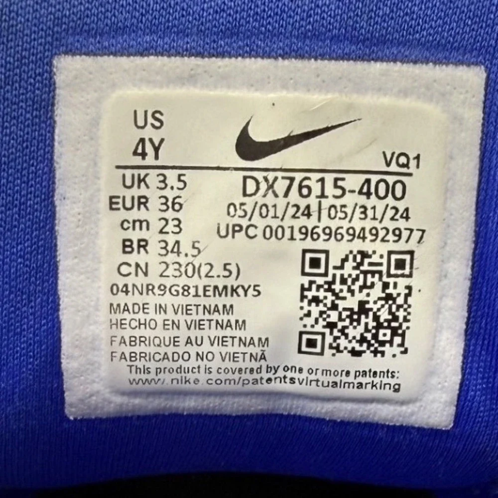 Nike Star Runner 4 Sneakers Kids Size 4Y Blue White Athletic Running Shoes